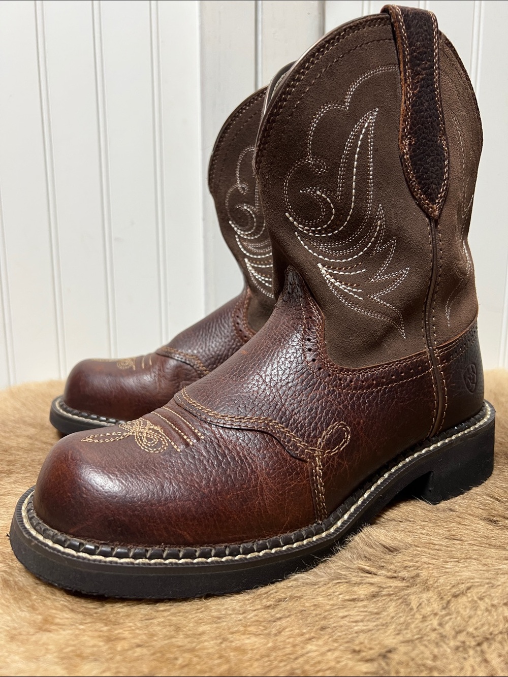 Ariat Fatbaby Western Cowboy Boots 8 Leather